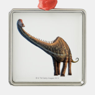 Ornement Carré Argenté Diplodocus
