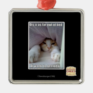 Ornement Carré Argenté Dis-moi ce qu'il a de couché.