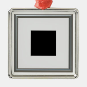Ornement Carré Argenté disposition argentée de cadre de tableau