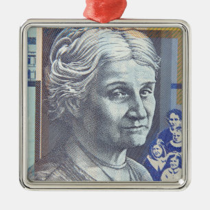 Ornement Carré Argenté dollars australiens