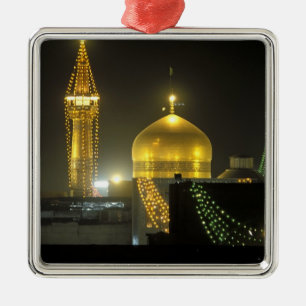 Ornement Carré Argenté Dôme d'or du complexe-sanctuaire de l'Imam Reza 