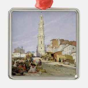 Ornement Carré Argenté DOS Clerigos, Porto, Portugal, 1837 de Torre