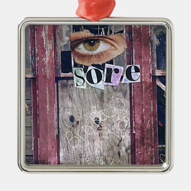 Ornement Carré Argenté douleur oculaire (Devant)