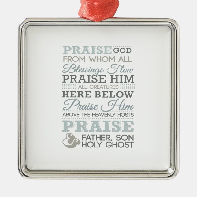 ORNEMENT CARRÉ ARGENTÉ DOXOLOGIE MODERNE (Devant)