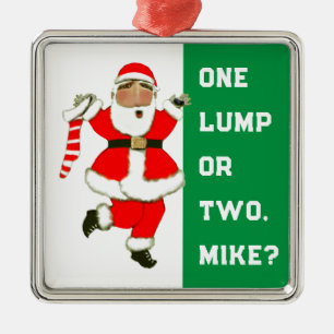 Ornement Carré Argenté Drôle cadeau de vacances personnalisé