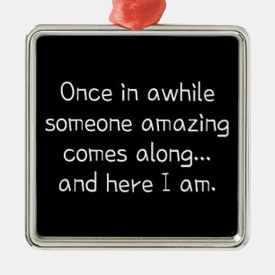 Ornement Carré Argenté Drôle fille ado mignonne