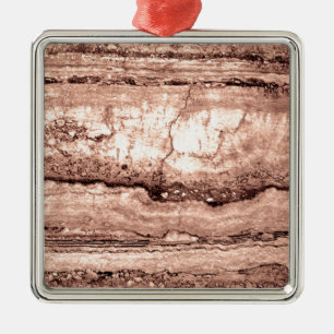 Ornement Carré Argenté Dune de sable Granite, roches de pierre brun brun