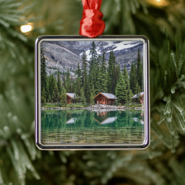 Ornement Carré Argenté Eau | Parc national Yoho Canada (Arbre)