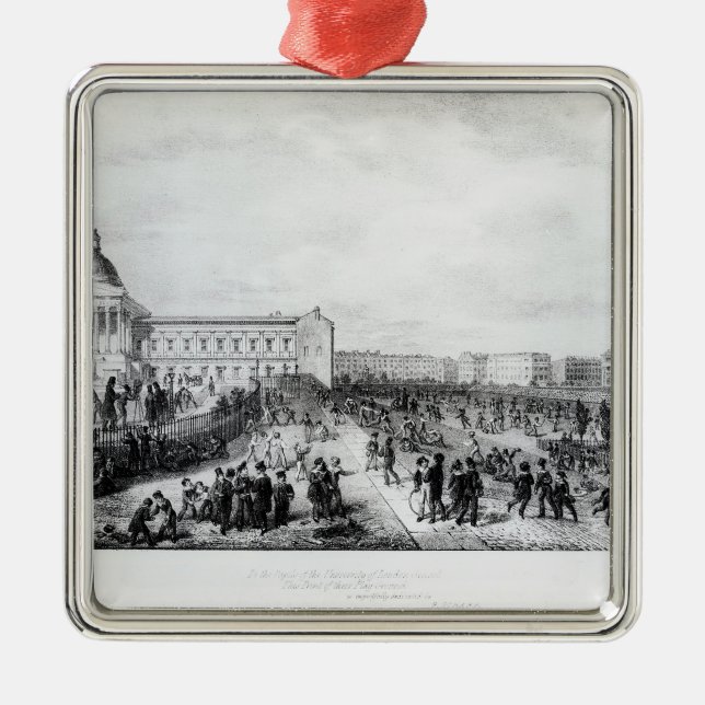 Ornement Carré Argenté École de centre d'enseignement supérieur, Londres, (Devant)