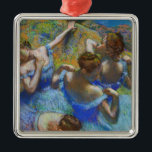Ornement Carré Argenté Edgar Degas - Danseurs Bleus<br><div class="desc">Danseurs bleus / Les Danseuses bleues - Edgar Degas,  1898</div>