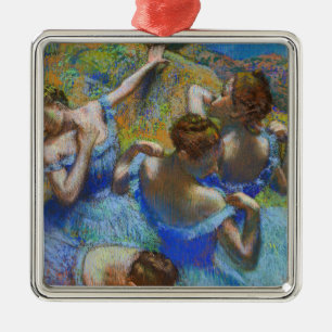 Ornement Carré Argenté Edgar Degas - Danseuses bleues