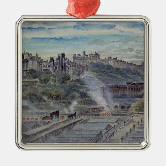 Ornement Carré Argenté Edimbourg de la chapelle de St Anthony proche (Devant)