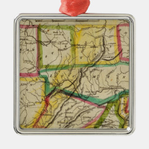 Ornement Carré Argenté Édition 1818 de la Pennsylvanie