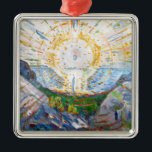 Ornement Carré Argenté Edvard Munch - Le Soleil 1912<br><div class="desc">Le Soleil - Edvard Munch,  Huile sur toile,  1912</div>