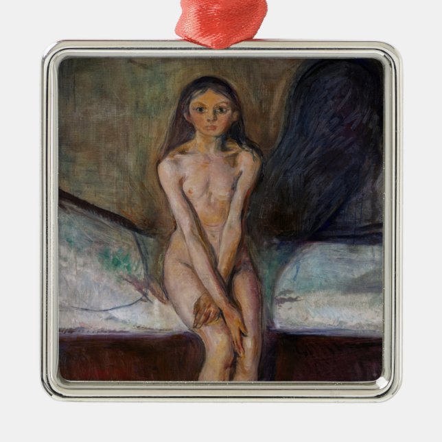 Ornement Carré Argenté Edvard Munch - Puberté (Devant)