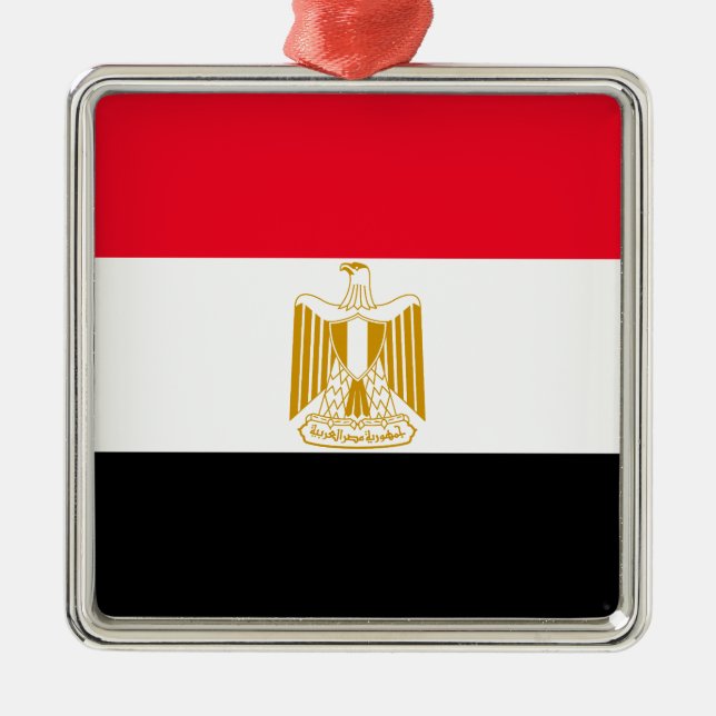 Ornement Carré Argenté Égypte (Devant)