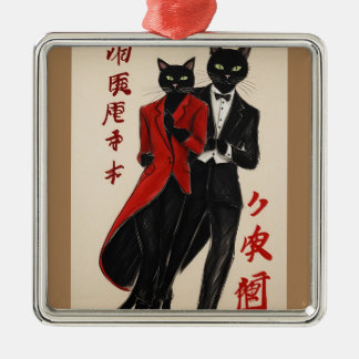 Ornement Carré Argenté El Gato Le Maestro argentin Tango