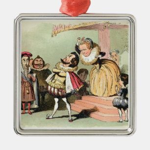 Ornement Carré Argenté Elizabeth I (1533-1603) : avec Robert Devereux,