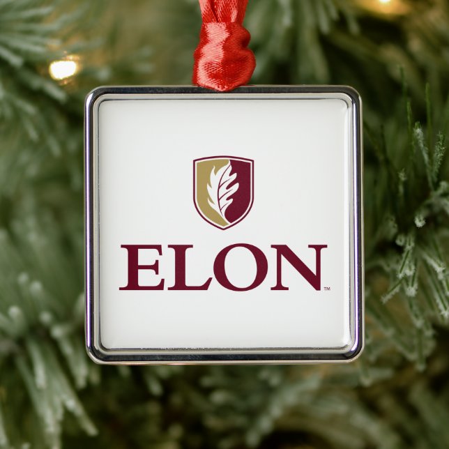 Ornement Carré Argenté Elon (Arbre)