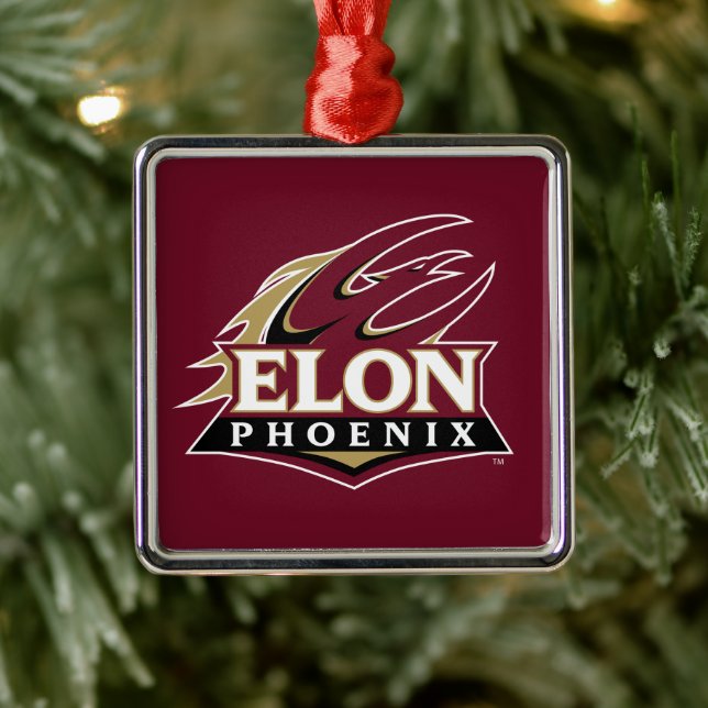 Ornement Carré Argenté Elon Phoenix (Arbre)