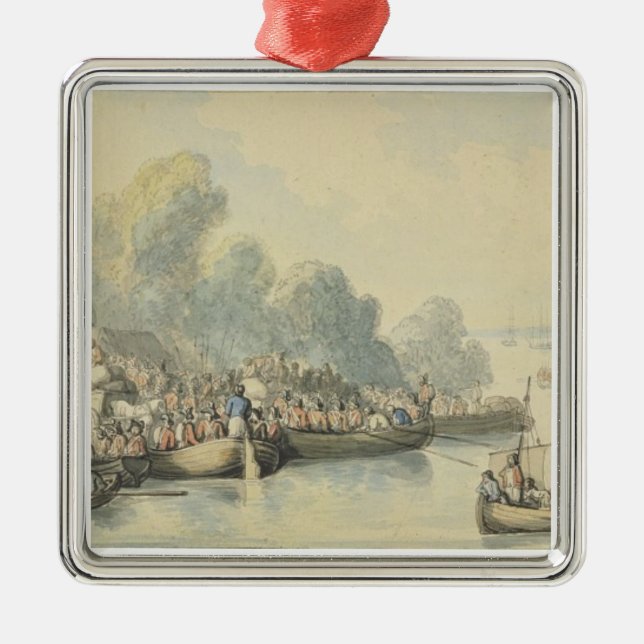 Ornement Carré Argenté Embarquement à Southampton le 20 juin après (Devant)