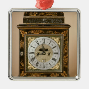 Ornement Carré Argenté Encadrez l'horloge, mouvement par James Boyce,