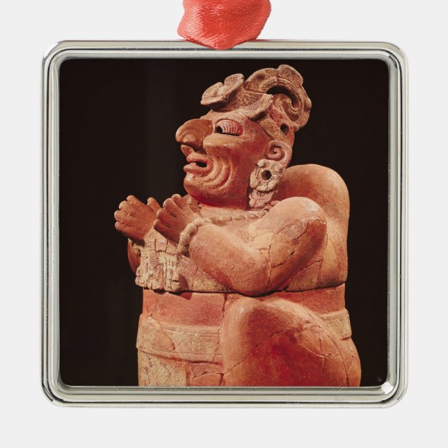 Ornement Carré Argenté Encensoir anthropomorphe, du Guatemala (Devant)