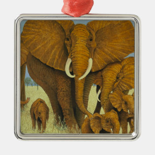 Ornement Carré Argenté Énorme mais s'inquiétant