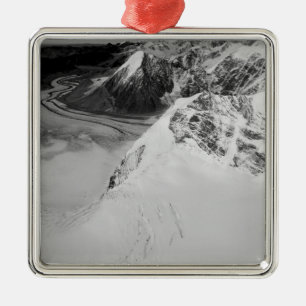 Ornement Carré Argenté États-Unis, Alaska, Parc national de Denali, Vue a