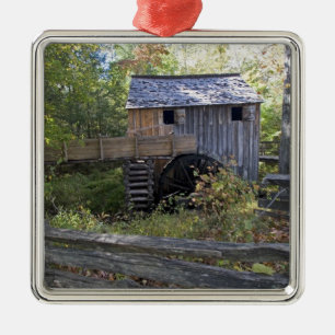 Ornement Carré Argenté États-Unis - Tennessee. Moulin à câble dans la rég