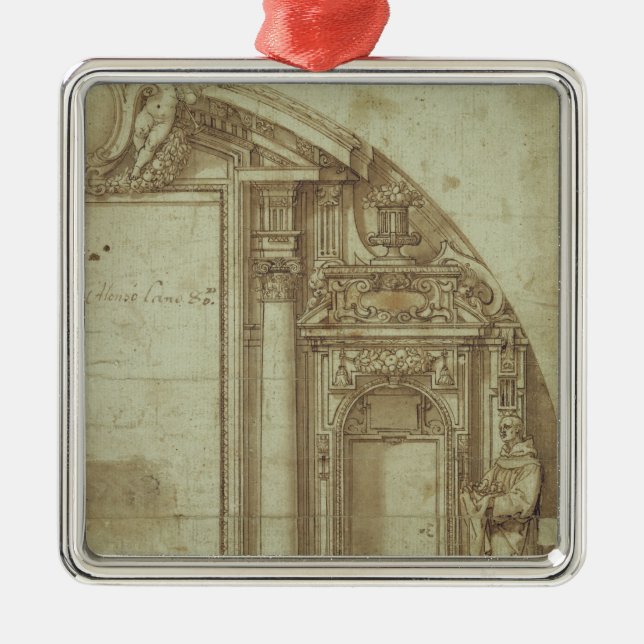 Ornement Carré Argenté Étude architecturale (Devant)