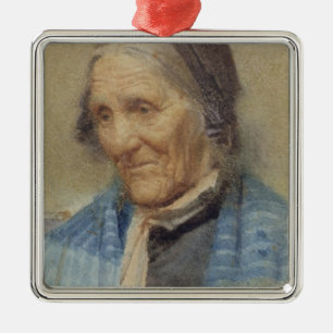 Ornement Carré Argenté Étude de dame âgée, 1912 (la semaine sur le