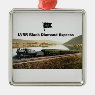 Ornement Carré Argenté Express LVRR Black Diamond