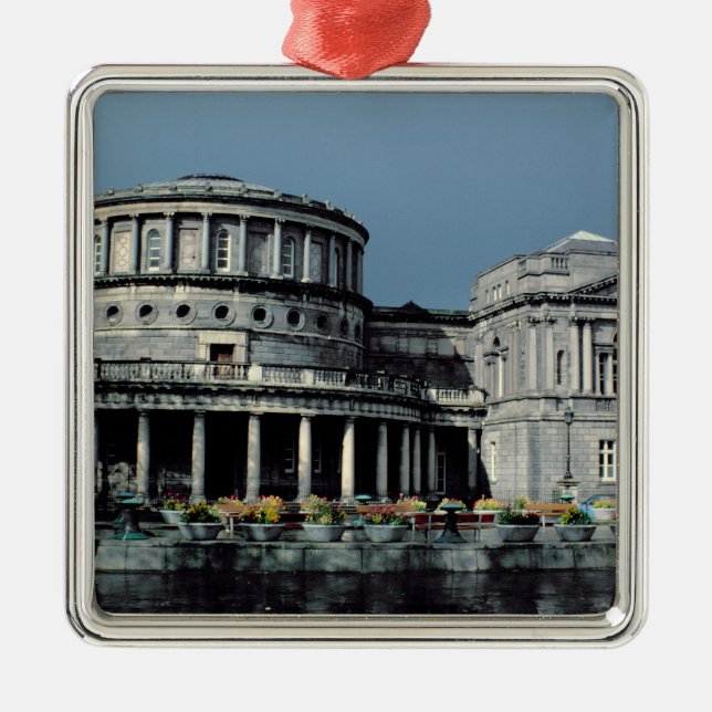 Ornement Carré Argenté Extérieur de galerie (Devant)