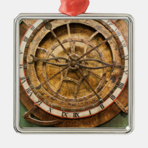 Ornement Carré Argenté Face d'horloge antique, Allemagne