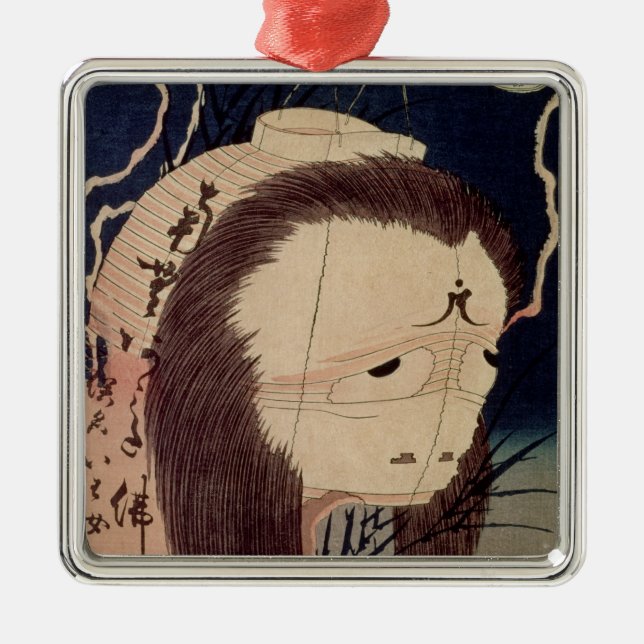 Ornement Carré Argenté Fantôme japonais (Devant)