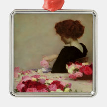 Femme préparant du pot-pourri (par Herbert Draper)
