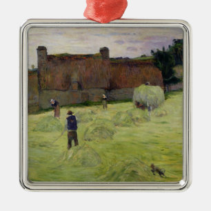 Ornement Carré Argenté Fenaison de Paul Gauguin en Bretagne, 1888