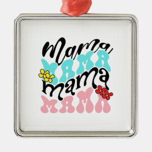 Ornement Carré Argenté Fier maman maman maman maman maman maman