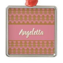 Fille de biscuit de Noël rose au gingembre Ajouter