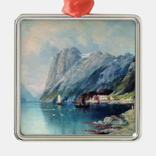 Ornement Carré Argenté Fjord en Norvège peinture par Lev Lagorio
