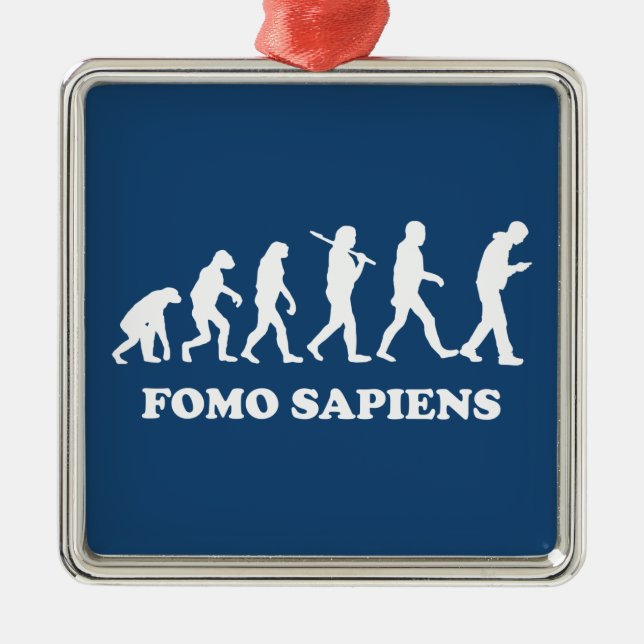 Ornement Carré Argenté Fomo Sapiens (Devant)