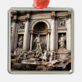 Ornement Carré Argenté Fontaine de Trevi Rome Italie Voyage