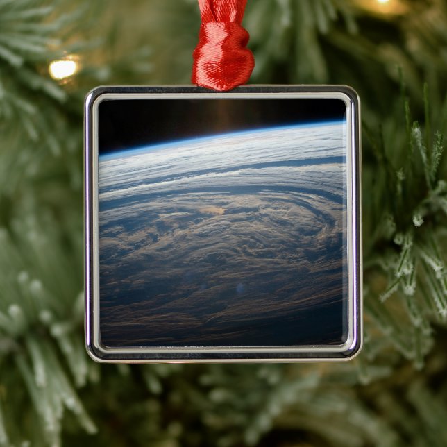 Ornement Carré Argenté Formations Nuageuses Dans L'Océan Indien Sud. (Arbre)