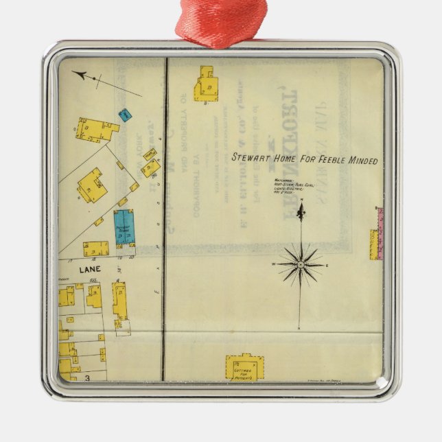 Ornement Carré Argenté Frankfort, Kentucky 14 (Devant)