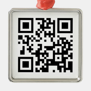 Ornement Carré Argenté Froehliche Weihnachten - Allemand