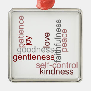 Ornement Carré Argenté Fruit de l'art de mot d'esprit