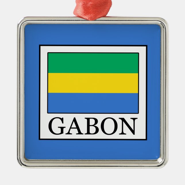 Ornement Carré Argenté Gabon (Devant)