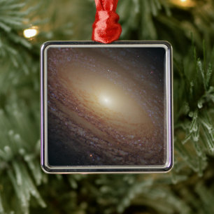 Ornement Carré Argenté Galaxie Spirale Ngc 2841
