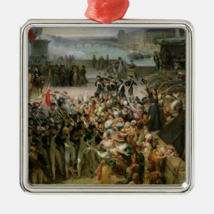 Ornement Carré Argenté Garde Nationale De Paris